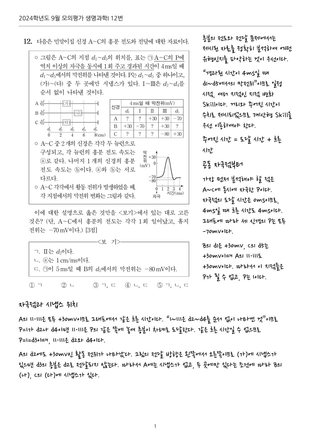선생님 방식 풀이 1쪽